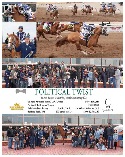 POLITICAL TWIST - West Texas Futurity-65th Running G2 - 04-05-25 - R10 - SUN Sunland Park