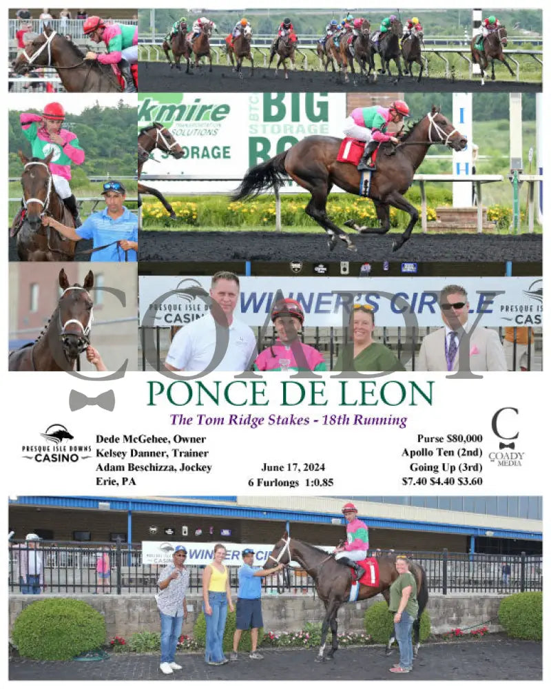 Ponce De Leon - The Tom Ridge Stakes 18Th Running 06-17-24 R07 Pid Presque Isle Downs
