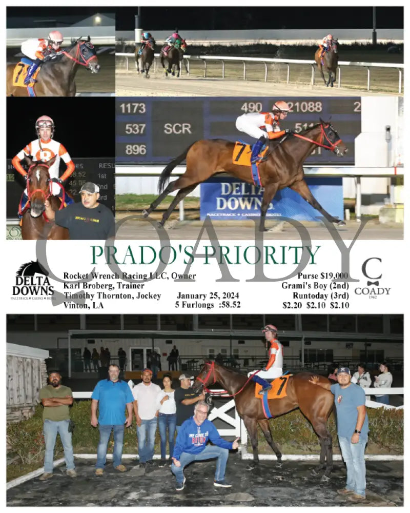 Prado’s Priority - 01-25-24 R05 Ded Delta Downs