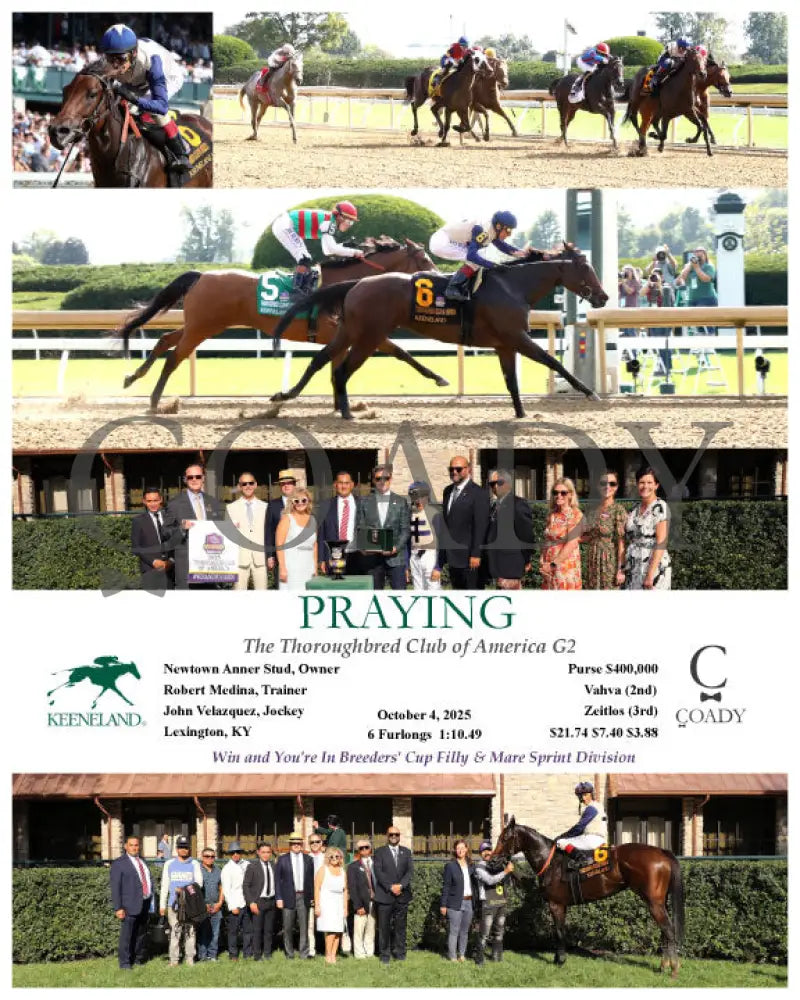 PRAYING - The Thoroughbred Club of America G2 - 10-04-25 - R07 - KEE Keeneland