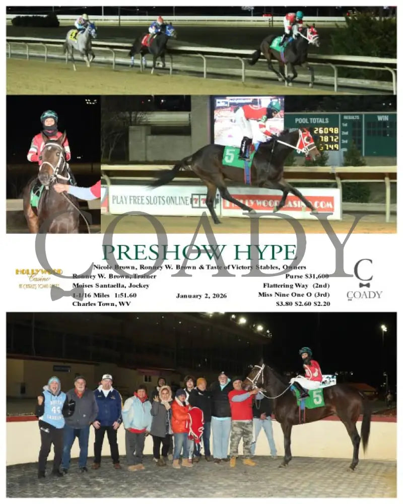PRESHOW HYPE - 01-02-26 - R01 - CT Hollywood Casino at Charles Town Races