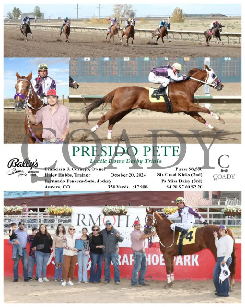 Presido Pete - Lucile Rowe Derby Trials 10-20-24 R07 Arp Arapahoe Park