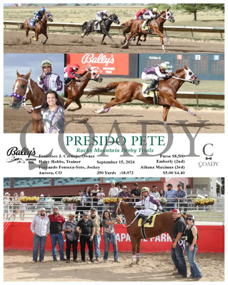 Presido Pete - Rocky Mountain Derby Trials 09-15-24 R07 Arp Arapahoe Park