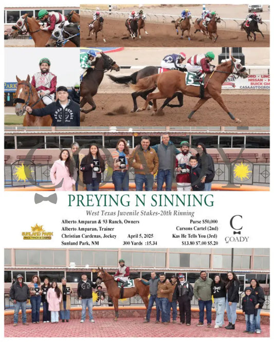 PREYING N SINNING - West Texas Juvenile Stakes-20th Rinning - 04-05-25 - R08 - SUN Sunland Park