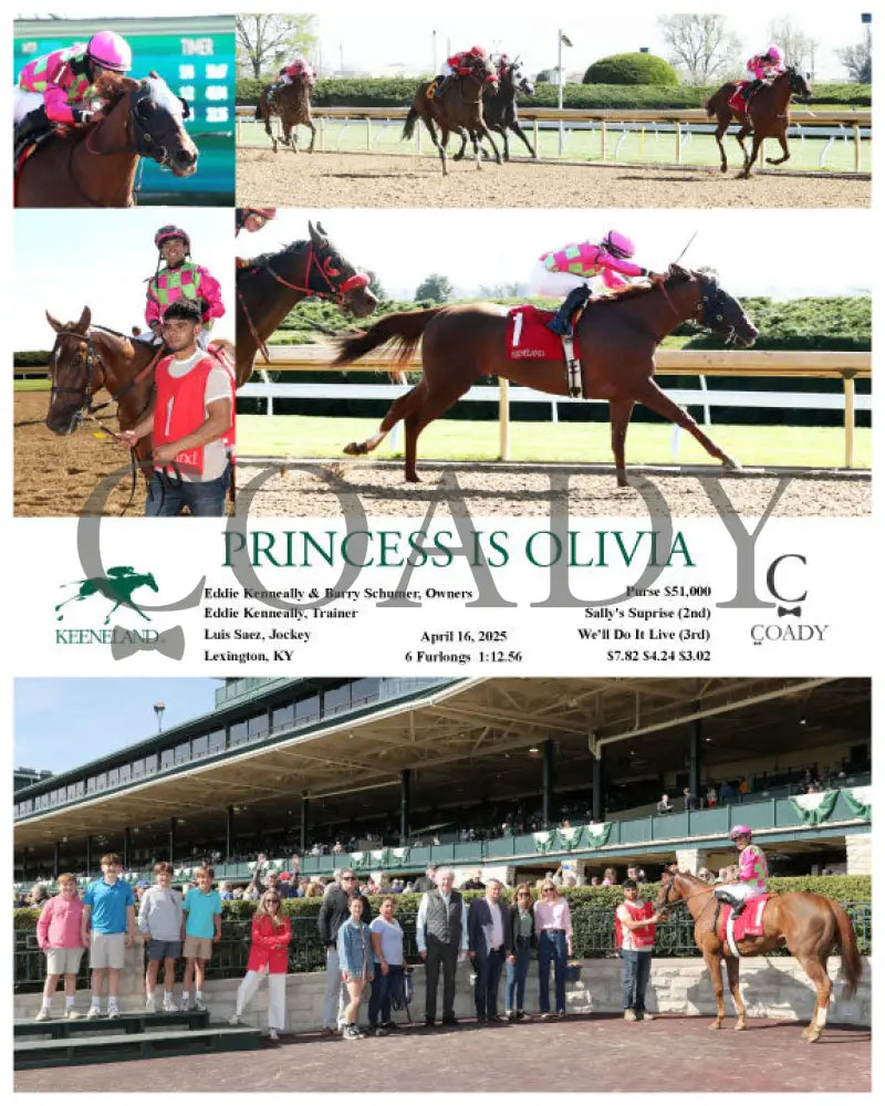 PRINCESS IS OLIVIA - 041625 - Race 08 - KEE Keeneland