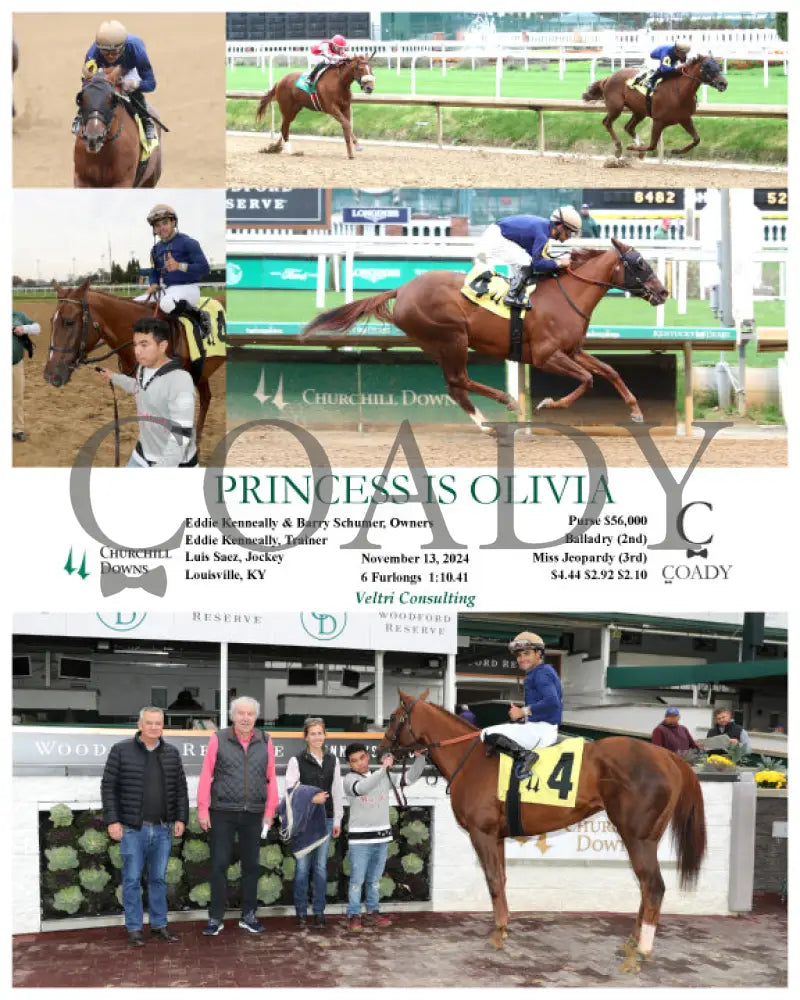 Princess Is Olivia - 11-13-24 R04 Cd Churchill Downs
