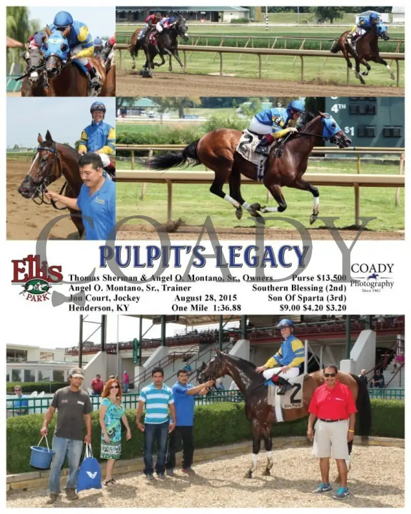 Pulpit’s Legacy - 082815 Race 02 Elp Ellis Park