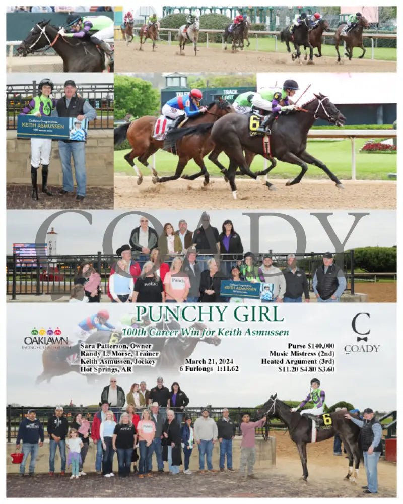 Punchy Girl - 100Th Career Win For Keith Asmussen 03 - 21 - 24 R08 Op Oaklawn Park