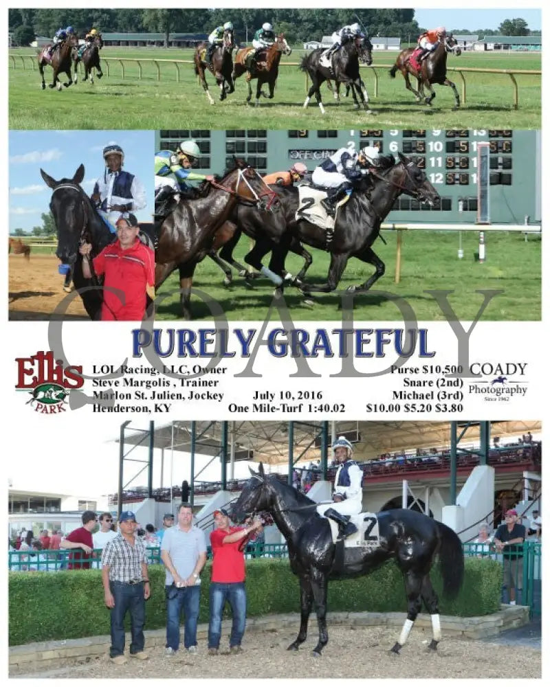 Purely Grateful - 071016 Race 09 Elp Ellis Park