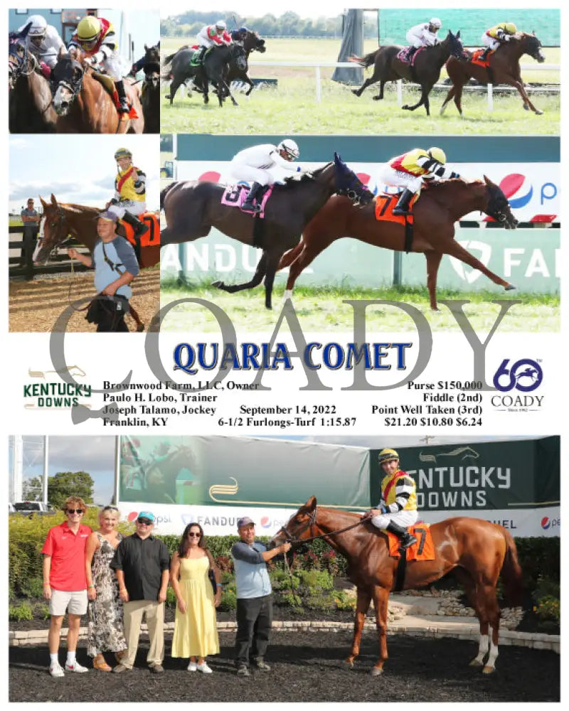Quaria Comet - The Don Kolioutas Memorial 09-14-22 R07 Kd Kentucky Downs