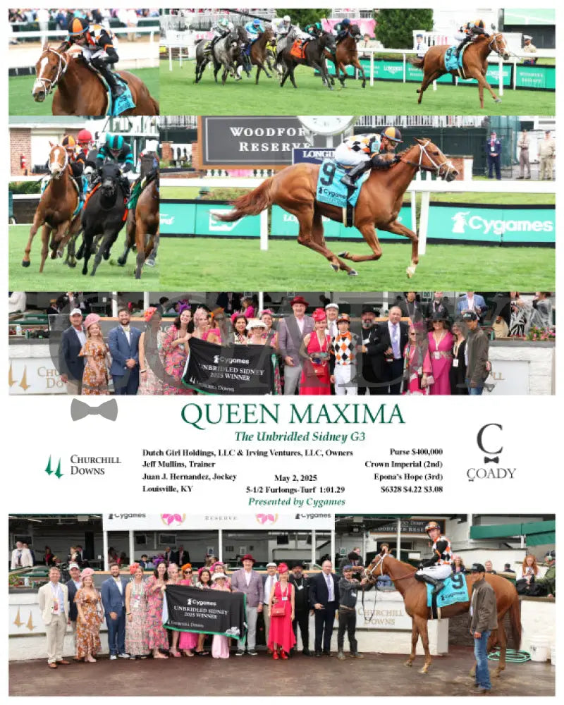 QUEEN MAXIMA - The Unbridled Sidney G3 - 05-02-25 - R10 - CD Churchill Downs