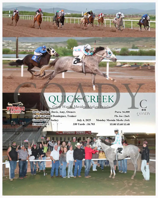 QUICK CREEK - Gary Waite Maiden Stakes Trials - 07-04-25 - R11 - WYO Wyoming Downs