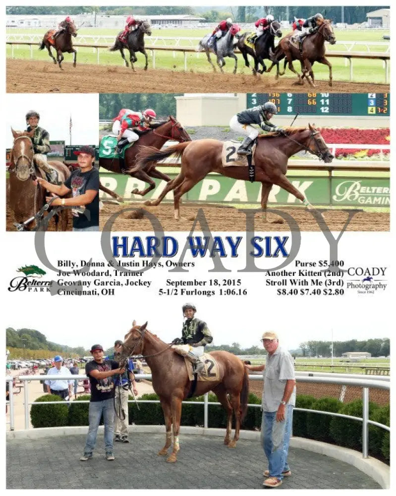 Race 01 Hard Way Six 091815 Btp Belterra Park