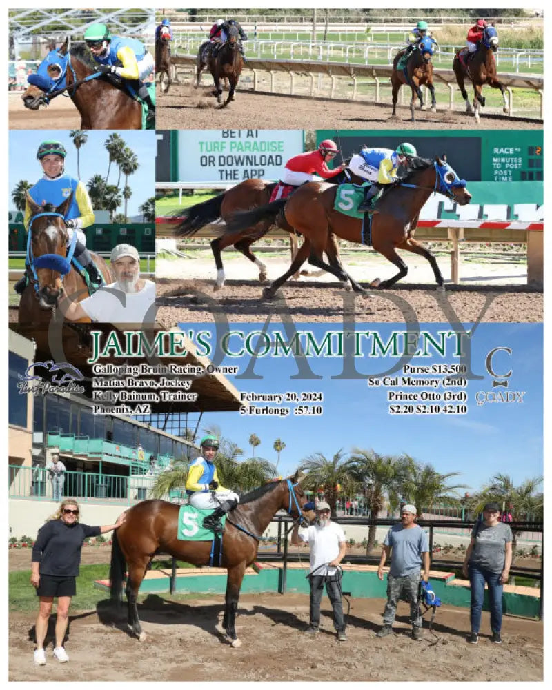 Race 02 Jaime’s Commitment 022024 Turf Paradise