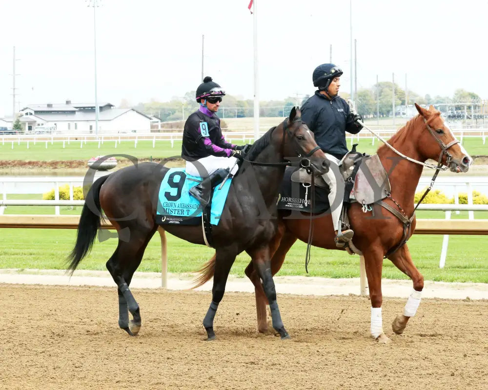 Race 05 MISTER T 102525 Horseshoe Indiana - Post Parade 01 - Devin Hall Indiana Grand