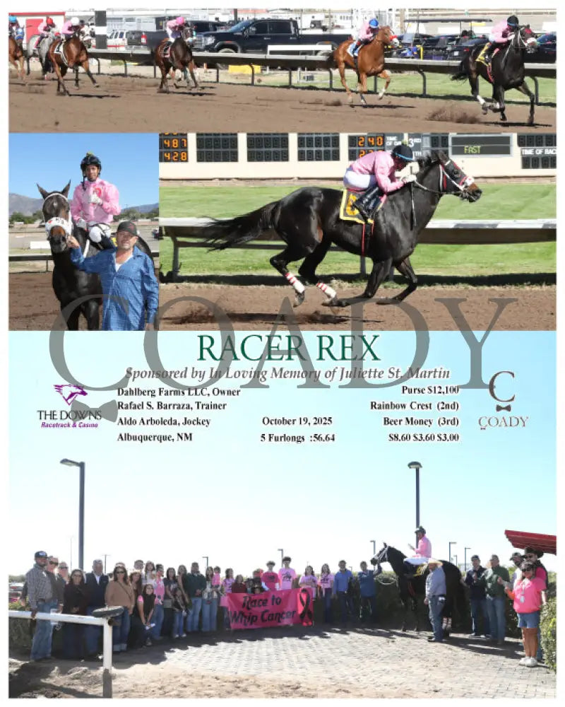 RACER REX - Sponsored by In Loving Memory of Juliette St. Martin  - 10-19-25 - R03 - ALB - Coady Media - Kurtis Coady Photography
