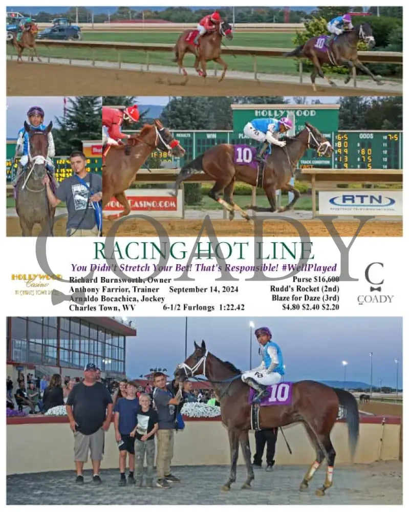 Racing Hot Line - You Didn’t Stretch Your Bet! That’s Responsible! #Wellplayed 09-14-24 R01 Ct