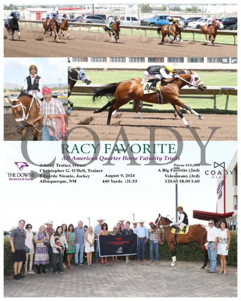 Racy Favorite - All American Quarter Horse Futurity Trials 08-09-24 R06 Alb Downs At Albuquerque