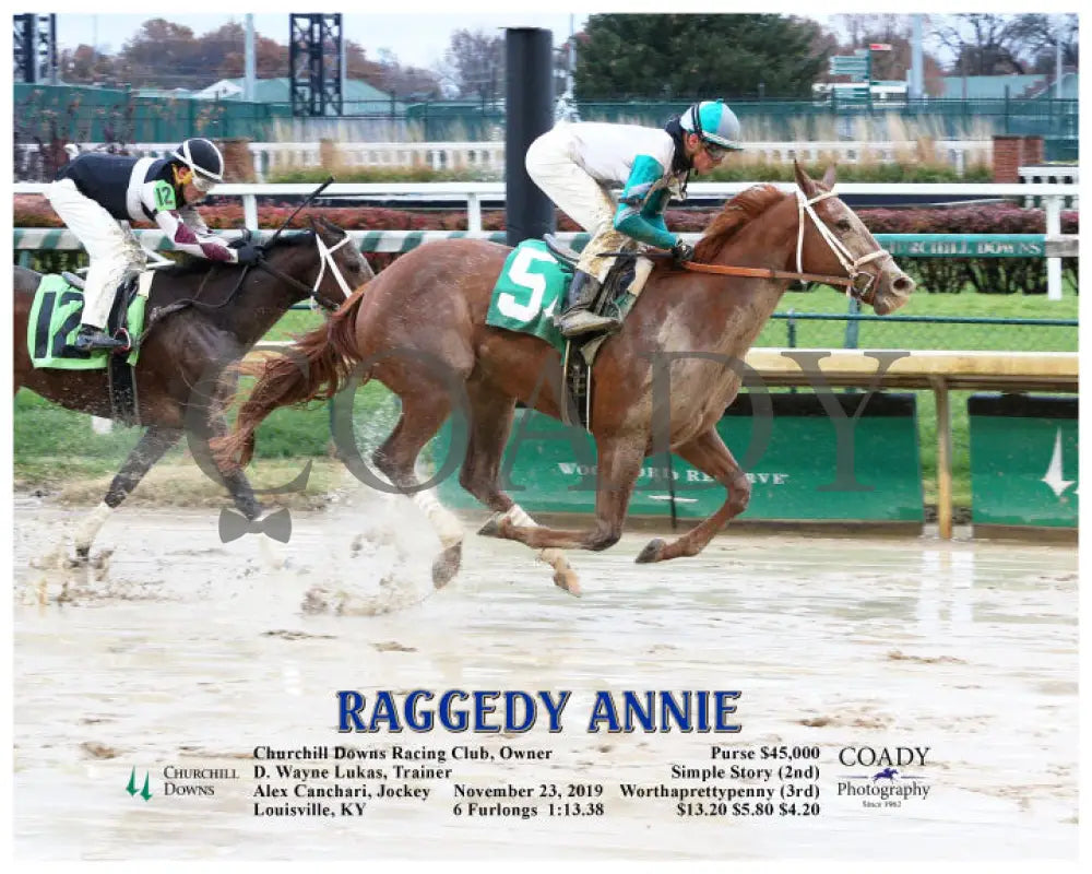 Raggedy Annie - 11-23-19 R05 Cd Action Churchill Downs