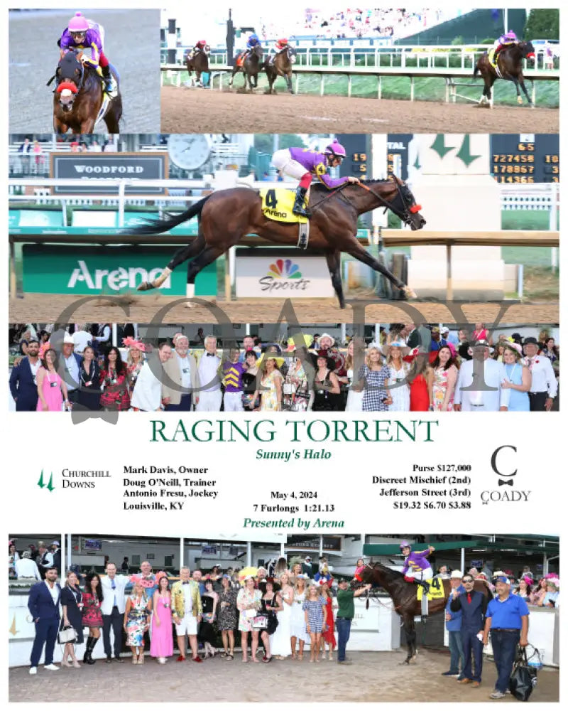 Raging Torrent - Sunny’s Halo 05-04-24 R13 Cd Churchill Downs