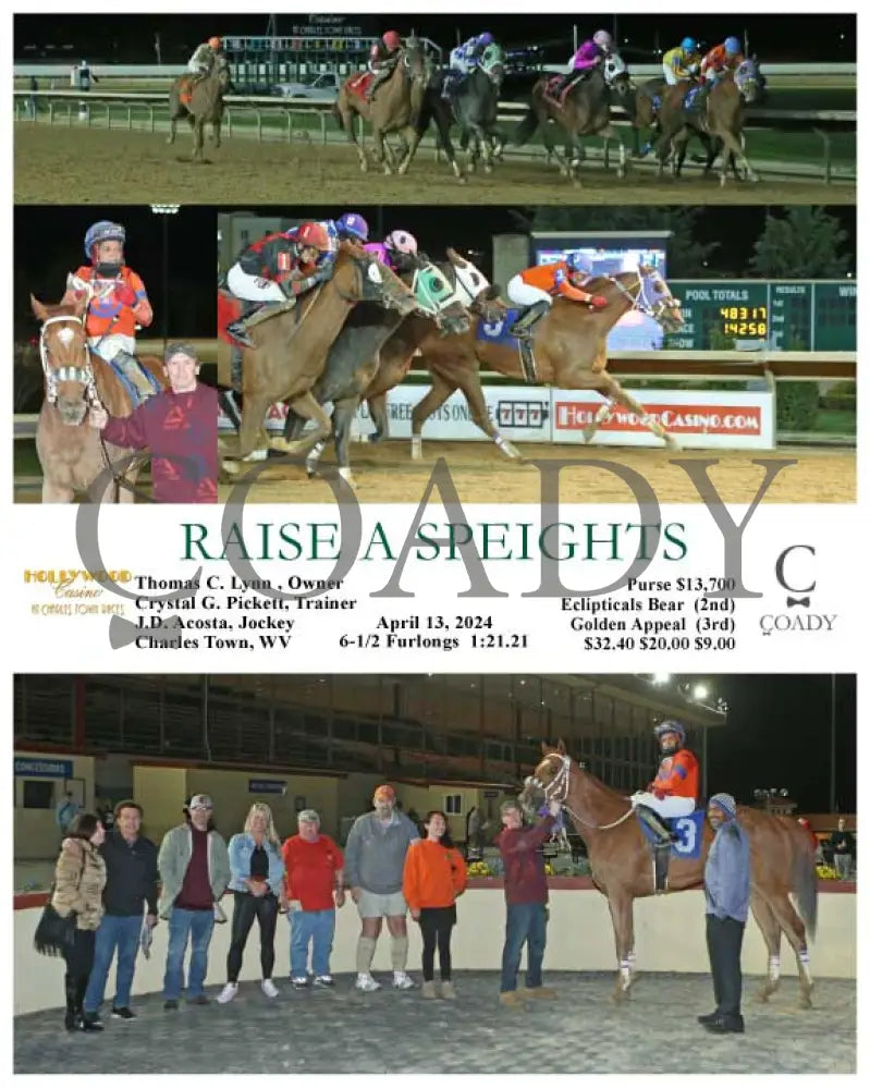 Raise A Speights - 04 - 13 - 24 R08 Ct Hollywood Casino At Charles Town Races