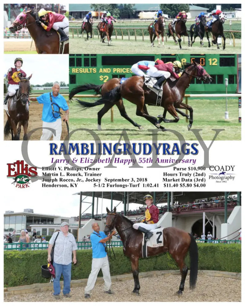 Ramblingrudyrags - 090318 Race 02 Elp Ellis Park