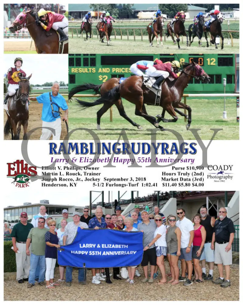 Ramblingrudyrags - 090318 Race 02 Elp Group Ellis Park