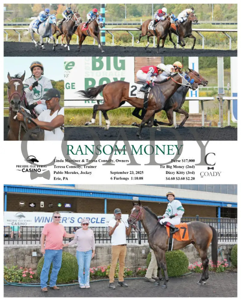RANSOM MONEY - 09-23-25 - R06 - PID Presque Isle Downs
