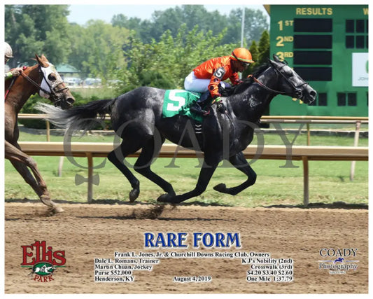 Rare Form - 08-04-19 R02 Elp Finish Ellis Park