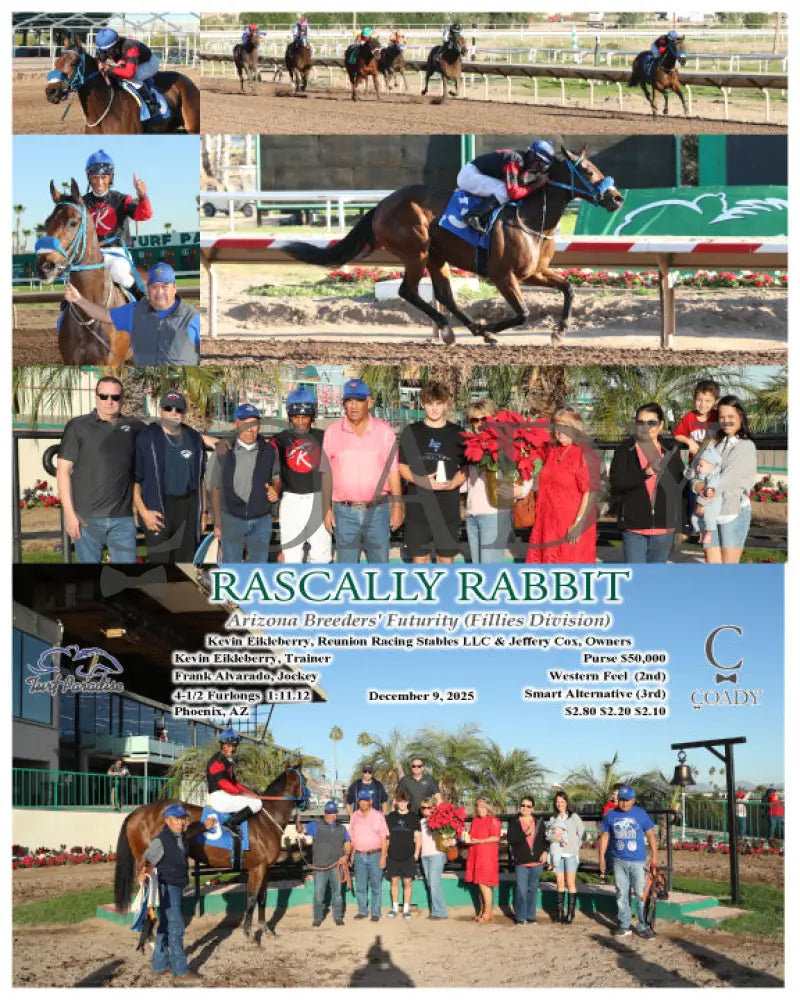 RASCALLY RABBIT - Arizona Breeders' Futurity (Fillies Division) - 12-0 ...