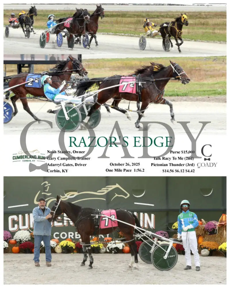 RAZOR’S EDGE - 102625 - Race 02 - CMR Presque Isle Downs
