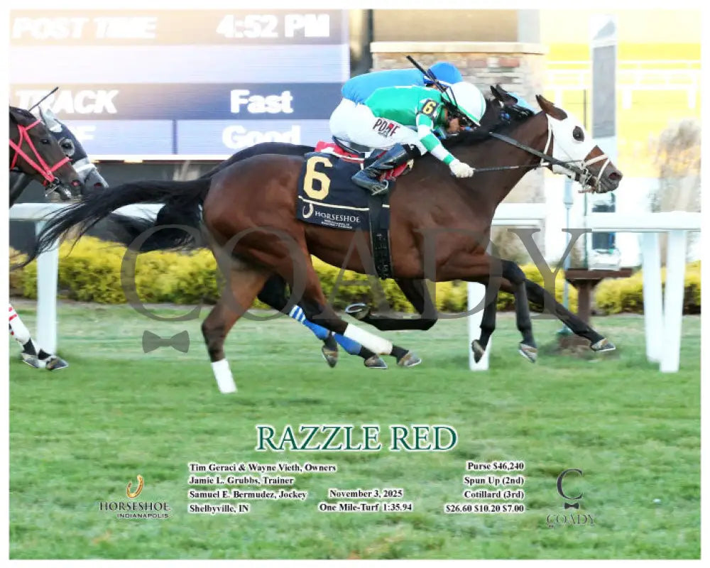 RAZZLE RED - 11-03-25 - R06 - IND - Action Indiana Grand