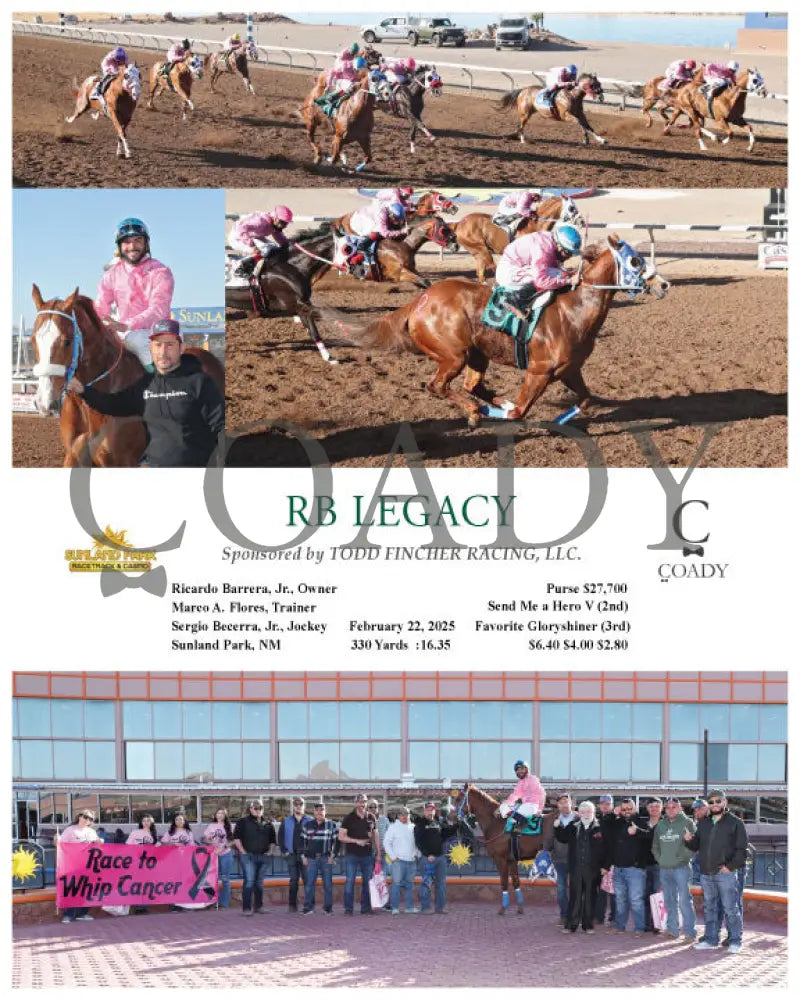 RB LEGACY - Sponsored by TODD FINCHER RACING LLC. - 02-22-25 - R09 - SUN Turfway Park