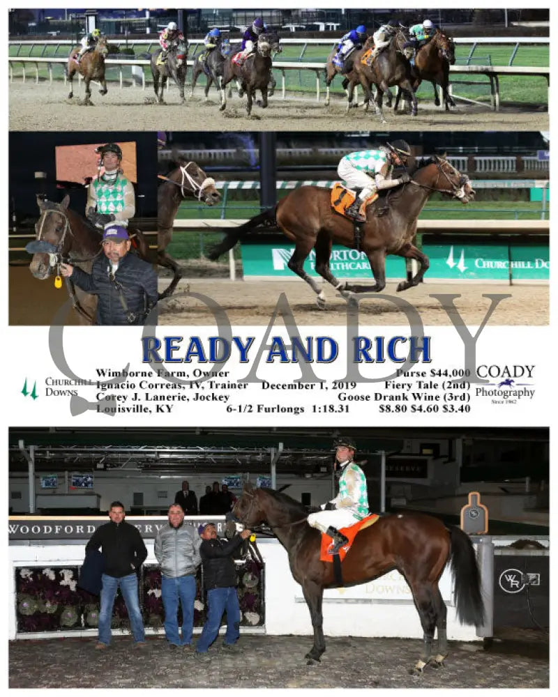 Ready And Rich - 12-01-19 R10 Cd Churchill Downs