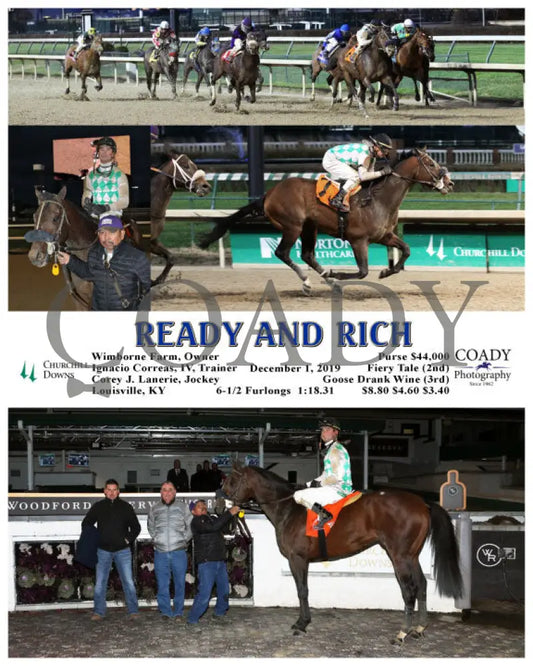 Ready And Rich - 12-01-19 R10 Cd Churchill Downs