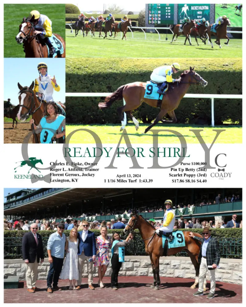 Ready For Shirl - 04 - 13 - 24 Race 5 Kee Keeneland