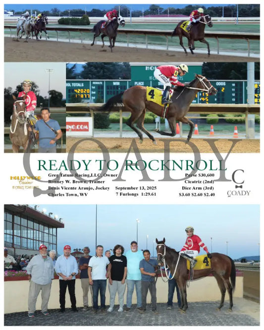 READY TO ROCKNROLL - 09-13-25 - R01 - CT Hollywood Casino at Charles Town Races