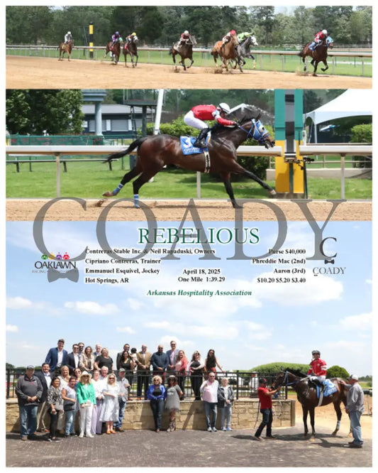 REBELIOUS - 04-18-25 - R04 - OP Oaklawn Park