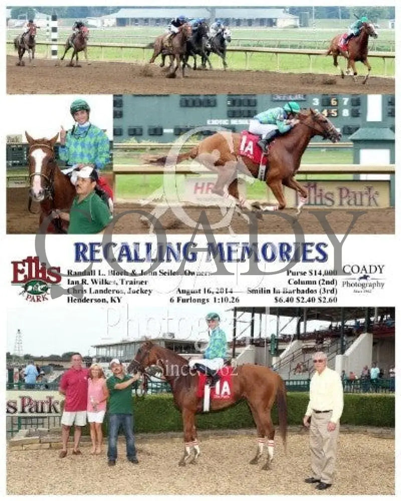 Recalling Memories - 081614 Race 02 Elp Ellis Park