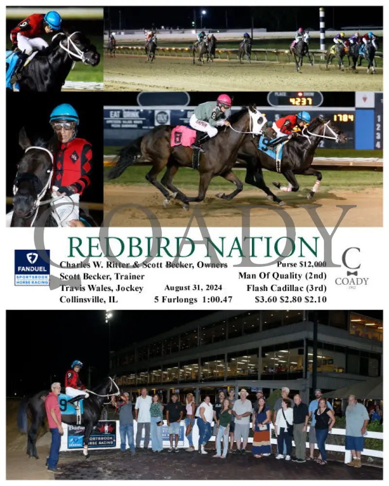 Redbird Nation - 08-31-24 R03 Fan Fanduel Sportsbook Horse Racing