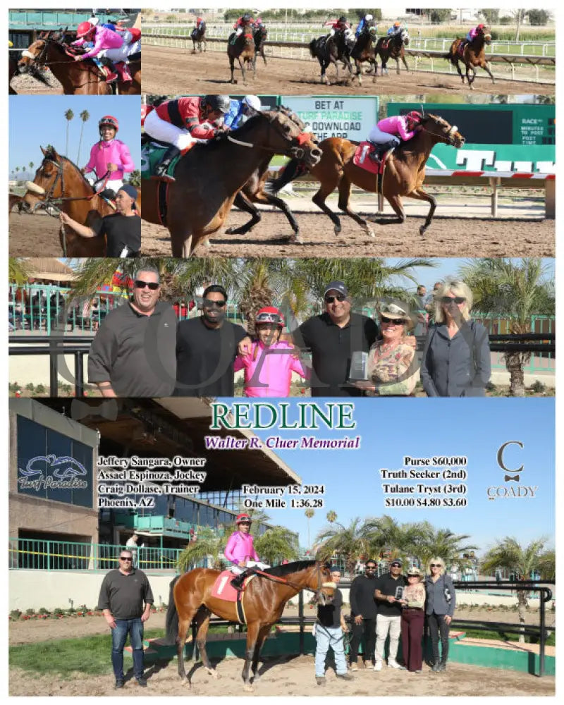 Redline - Walter R. Cluer Memorial 02-15-24 R08 Tup Turf Paradise