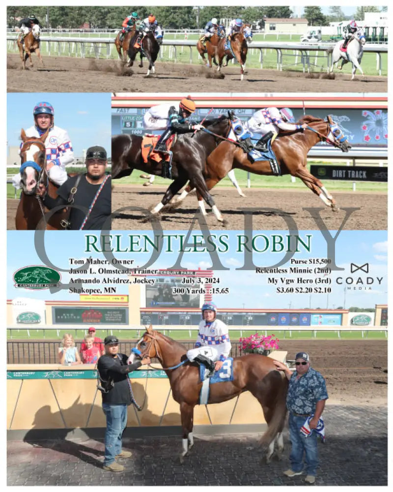 Relentless Robin - 07-03-24 R03 Cby Canterbury Park