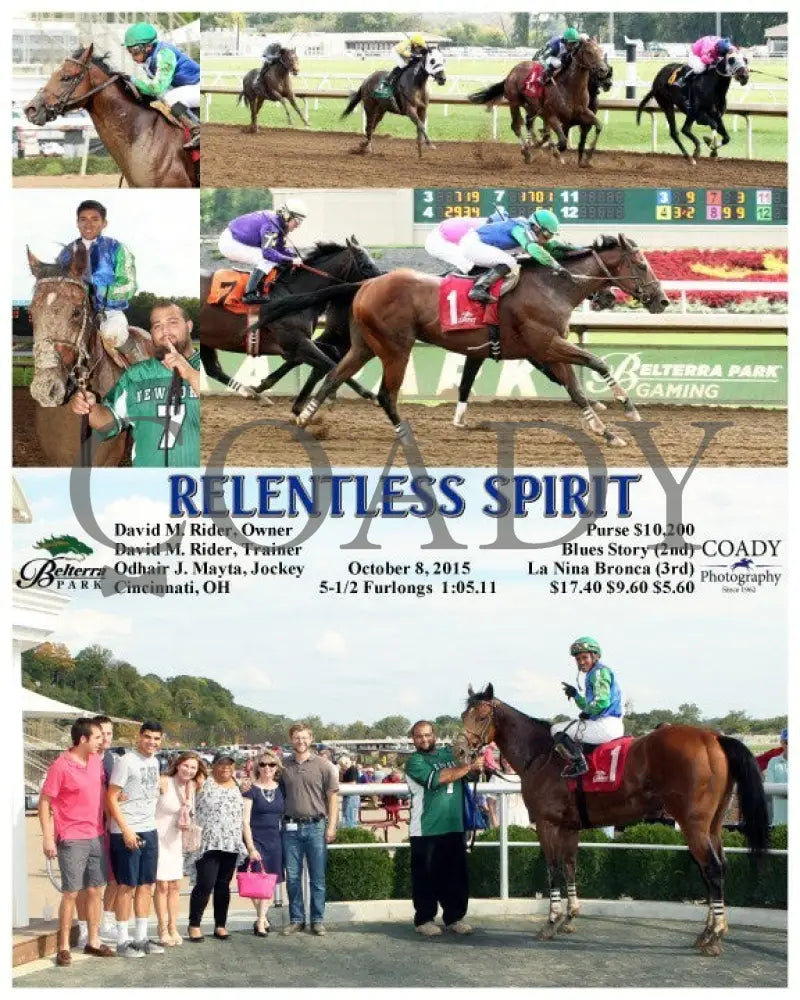 Relentless Spirit - 100815 Race 04 Btp Belterra Park