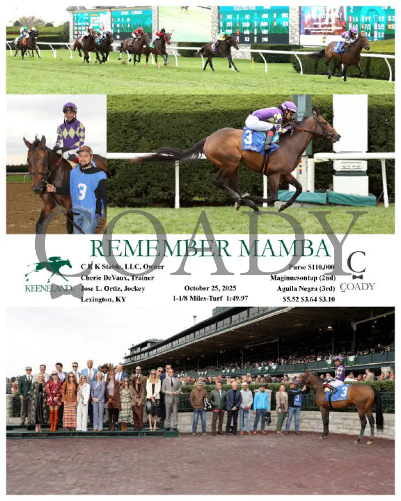 REMEMBER MAMBA - 102525 - Race 02 - KEE Keeneland