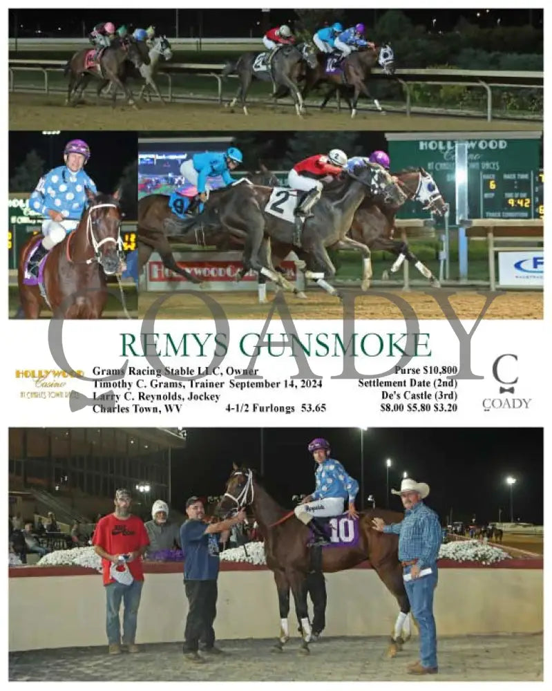 Remys Gunsmoke - 09-14-24 R06 Ct Hollywood Casino At Charles Town Races