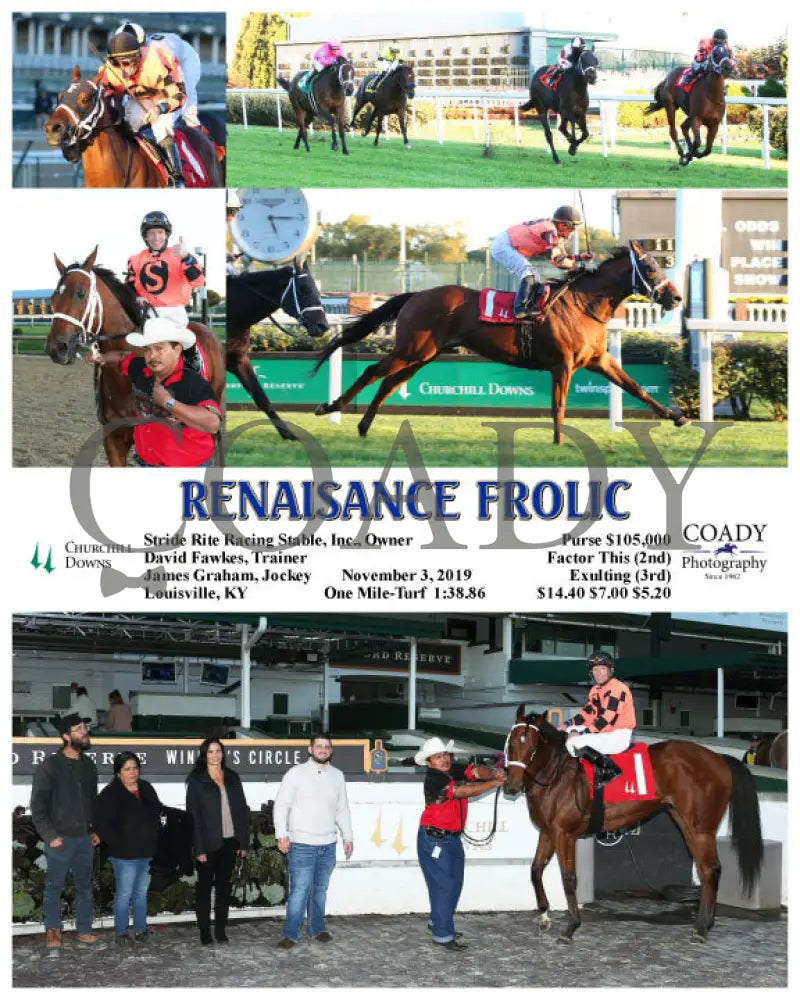 Renaisance Frolic - 11-03-19 R09 Cd Churchill Downs