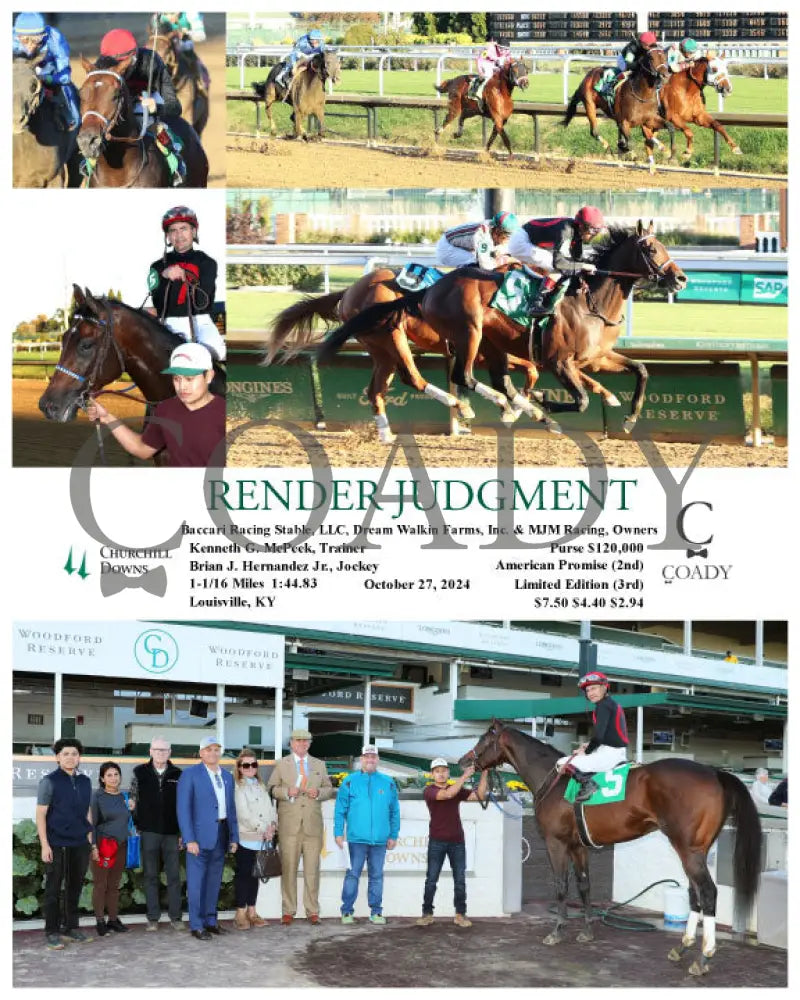 Render Judgment - 10-27-24 R11 Cd Churchill Downs
