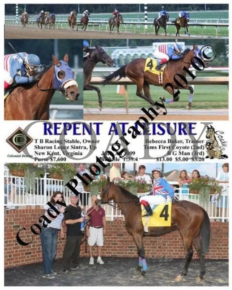 Repent At Leisure - 6 30 2009 Colonial Downs