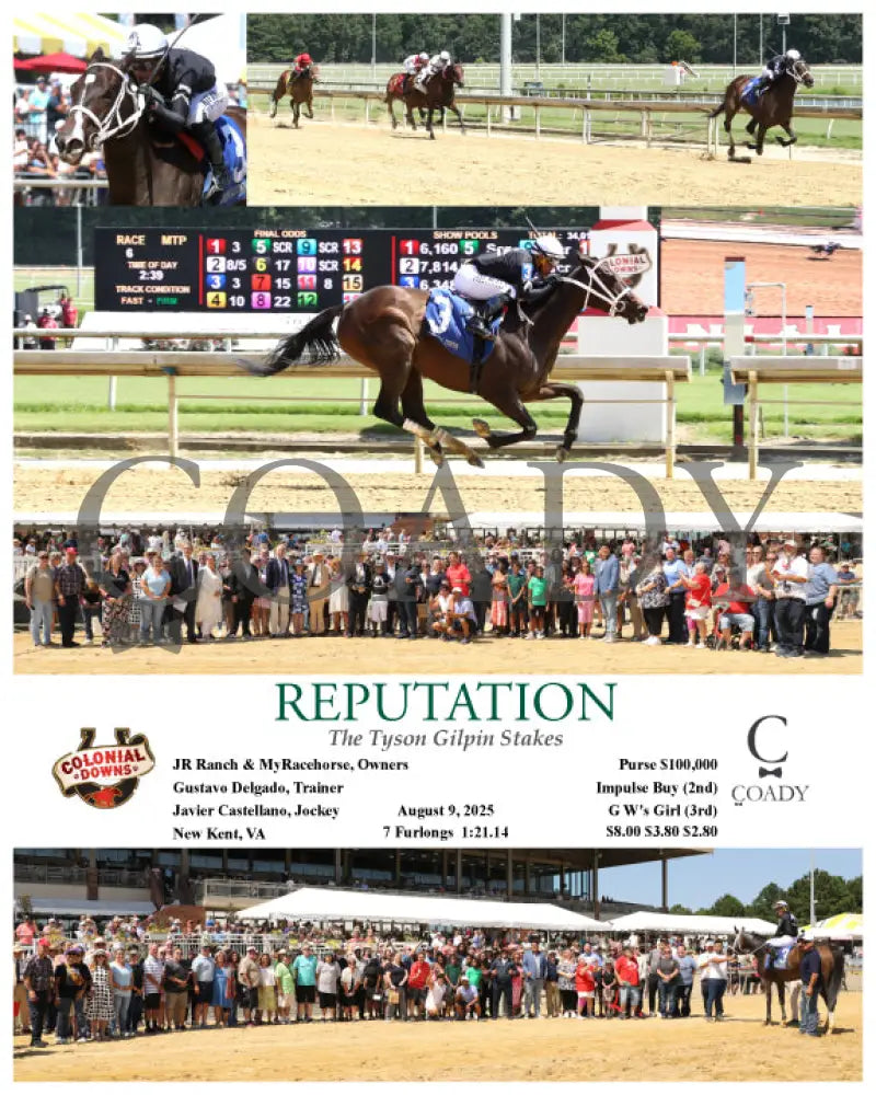 REPUTATION - The Tyson Gilpin Stakes - 08-09-25 - R06 - CNL Colonial Downs