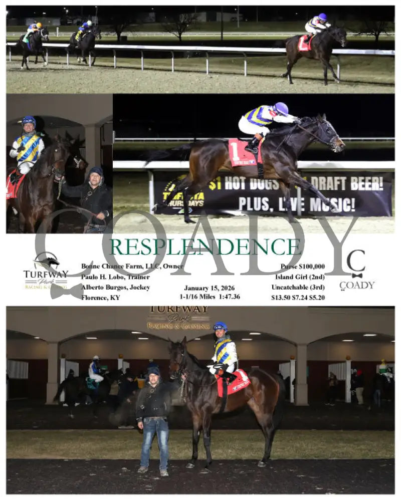 RESPLENDENCE - 011526 - Race 05 - TP - Coady Media - Kurtis Coady Photography